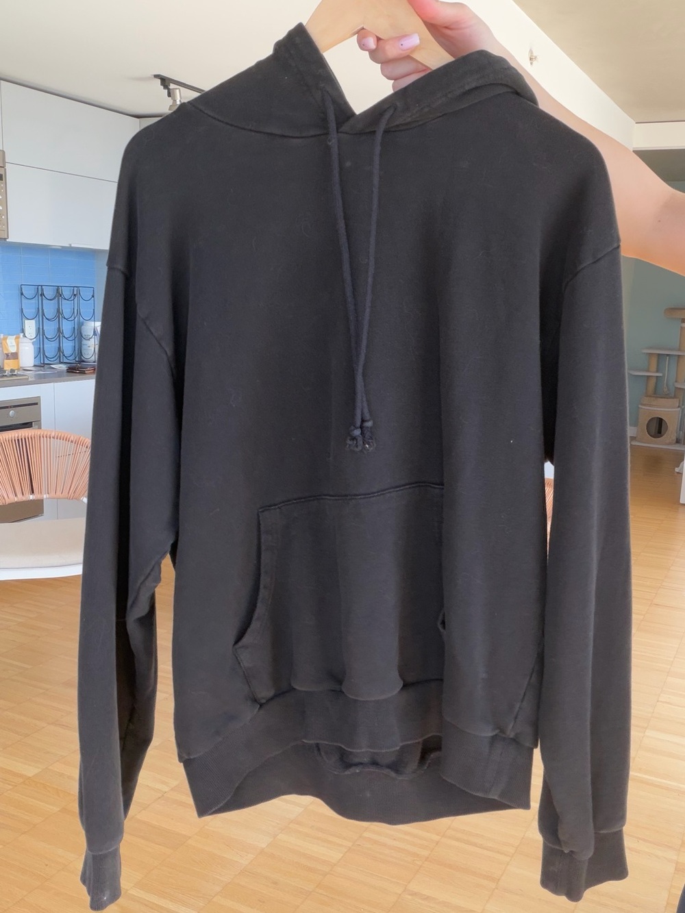 SKIMS Black Men's Pullover Hoodie